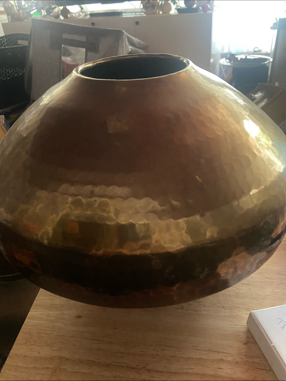 Hammered Metallic Decorative Vase - Brass last pic for comparison